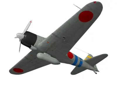 A6M2 Zero fighter Type 21  3D model