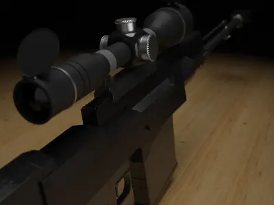 AS-50 Sniper Rifle 3D model