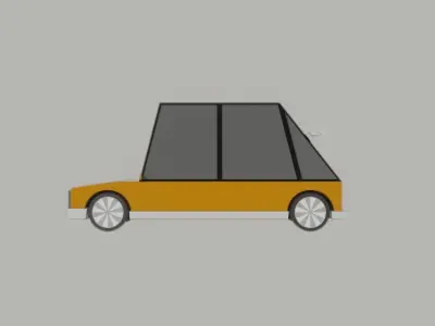 Toon Car 3D model Free low-poly 3D model
