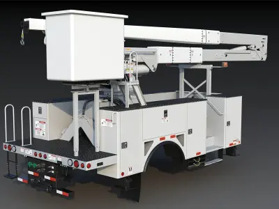 Bucket Boom Body Low-poly 3D model