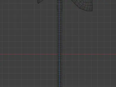 high Details Low-Poly axe - 1000 Polygons Low-poly 3D model