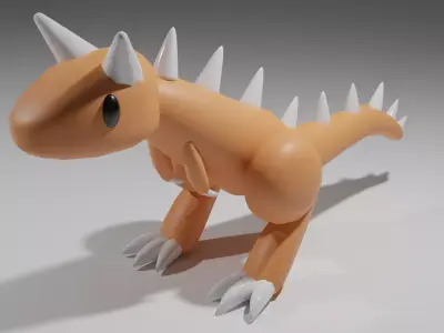 carnotaurus cute 3D model 3D model