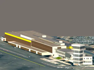 Oran Es Senia Airport Low-poly 3D model