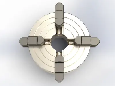 4jawchuck machine tool Free 3D model