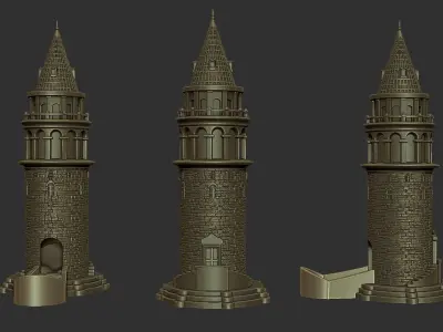 Galata Tower for Dice Game 3D print model