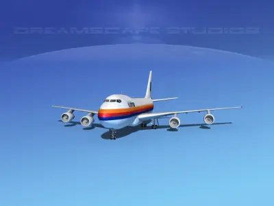  Boeing 747-100 United Airlines 2 3D model