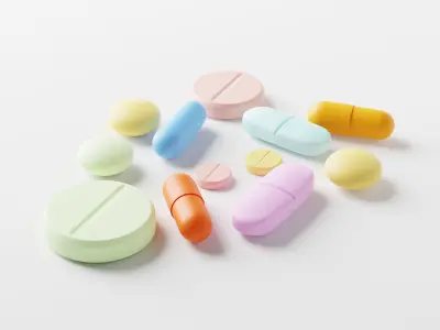 Medicine Pills Low-poly 3D model