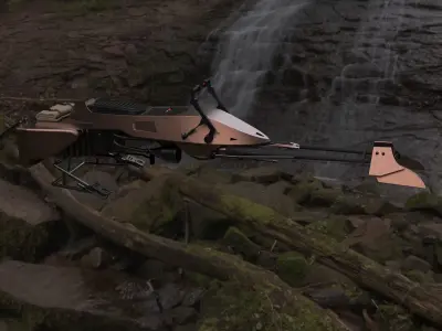 Imperial Speeder Bike from Star Wars 3D model