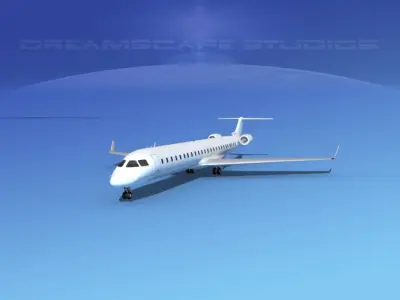 Bombardier CRJ1000 Unmarked 1 3D model