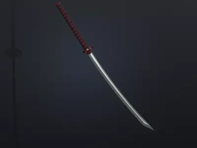 High-Quality Japanese Katana Sword 3D Model 3D model