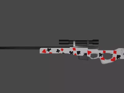 Arma AWM Low-poly 3D model