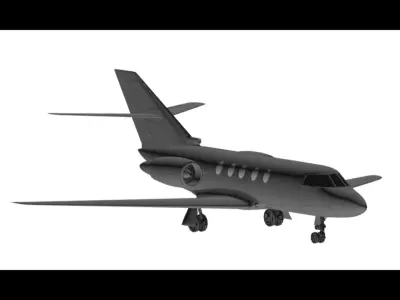 Privat airplane Cessna Citation 3D model
