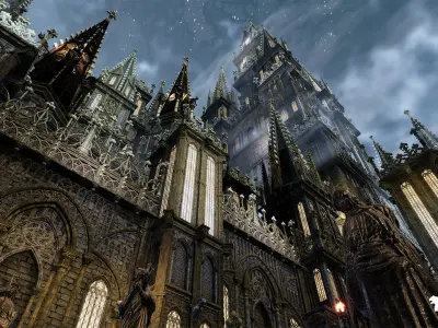 Fantasy Castle Environment Low-poly 3D model