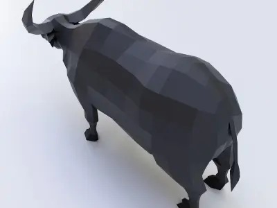Cow cartoon 3d model  Low-poly 3D model
