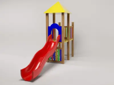 Playground slide Low-poly 3D model buy