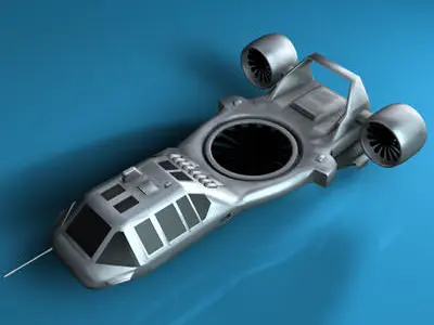 Sci-fi vstol vehicle 3D model