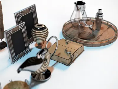 Contemporary Accessories for Interior Renderings 3D model