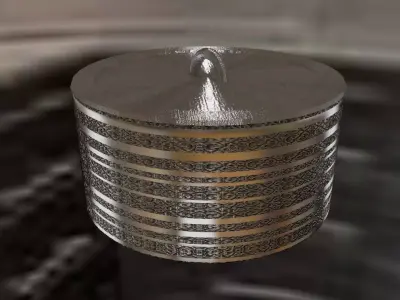 aluminium bowl Free low-poly 3D model