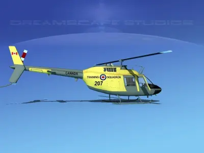 Bell OH-58B Canadian Army 2 3D model