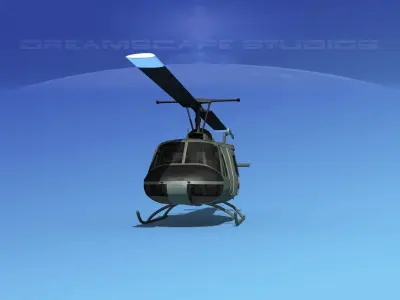 Bell UH-1B Iroquois US Army Med 3D model