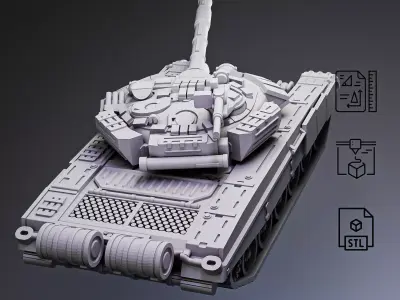T-72 Main Battle Tank RoZ 3D print model