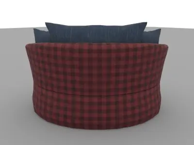 Old Sofa Free low-poly 3D model