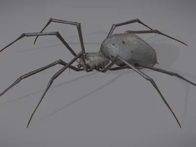 Spider Monster - with animations Low-poly 3D model