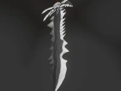 Fantasy sword Free low-poly 3D model
