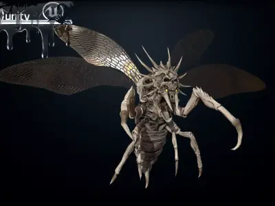 Flying Bug 2 Low-poly 3D model