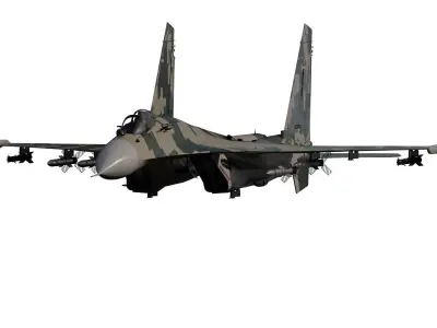 sukhoi su-37 terminator 3D model