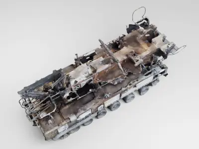 russian 9A39 Gadfly TEL transloader destroyed by Ukrainian army  3D model