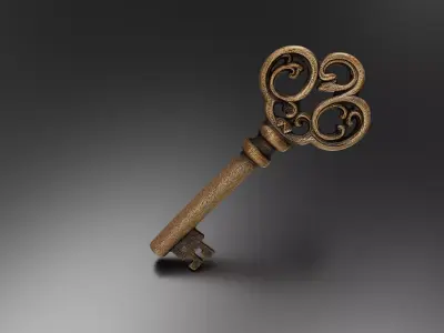 Brass key 3D print model