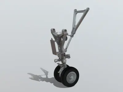 A320 Nose Landing Gear NLG 3d model Low-poly 3D model