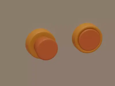 Toon Button 3D model