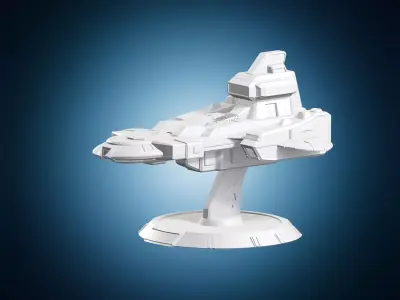 Futuristic Sci Fi Spaceship 3D print model