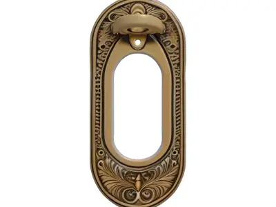 Ornate Brass Furniture Handle 3D model