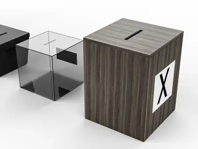 Vote Box Pack Low-poly 3D model
