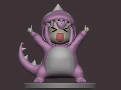 bocchi the rock dinosaur 3D print model