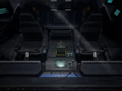 Sci-Fi Aircraft  Low-poly 3D model