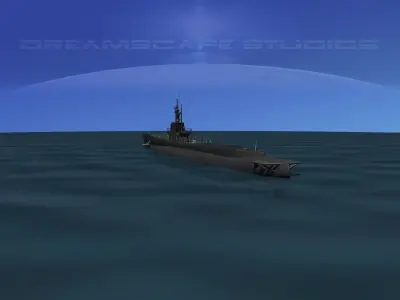Balao Class Submarine USS Sennett SS408 3D model