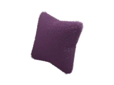 Square Faux Fur Pillow 1 3D Model Free 3D print model