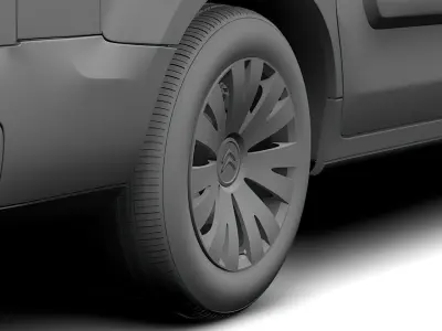 Citroen Berlingo Van 2017 wheel 3D model