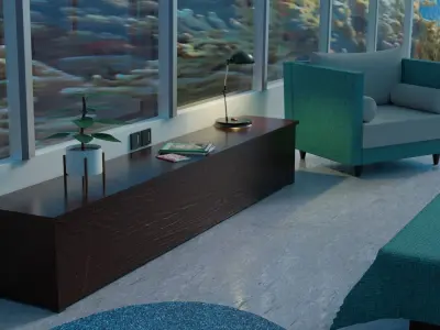 Underwater Hotel Room Free 3D model