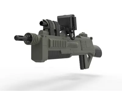 Rifle M-590 from Space Above and Beyond TV series 1995 3D model