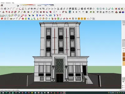 Neoclassical Apartment building 3d model 3D model