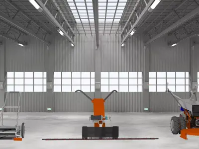 Weeding machine Assembly Low-poly 3D model