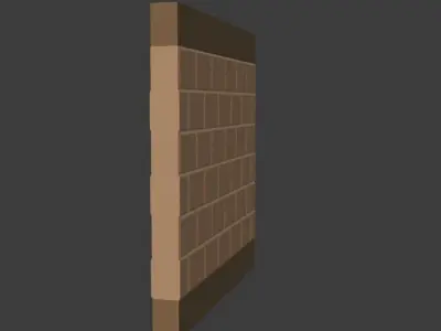 Low-poly Wall brick Low-poly 3D model
