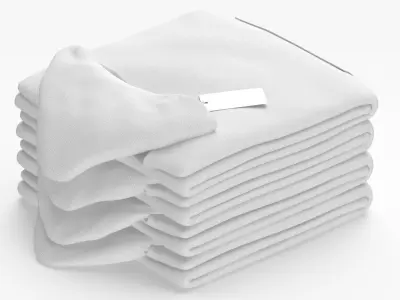 Folded Hooded Sweatshirt 4 Pile Color Variations(1) 3D model