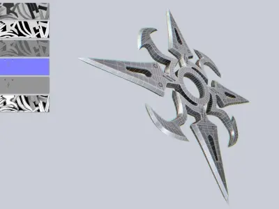 Shuriken Low-poly 3D model