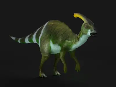 parasaurolophus dinosaur dino herbivour omnivorous 3D model